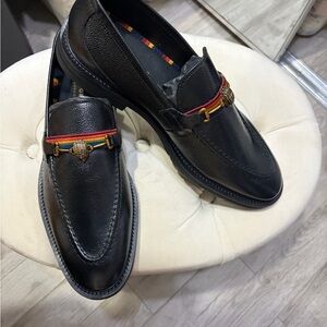 Kurt Geiger Black Loafers with Multicolor Detail